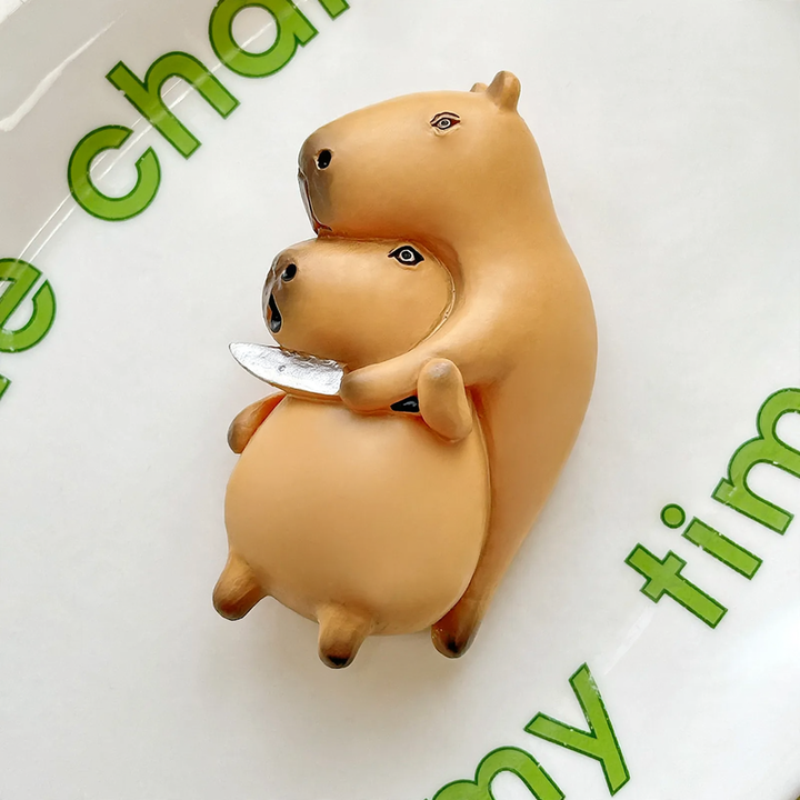 Capybara refrigerator magnets made of resin
