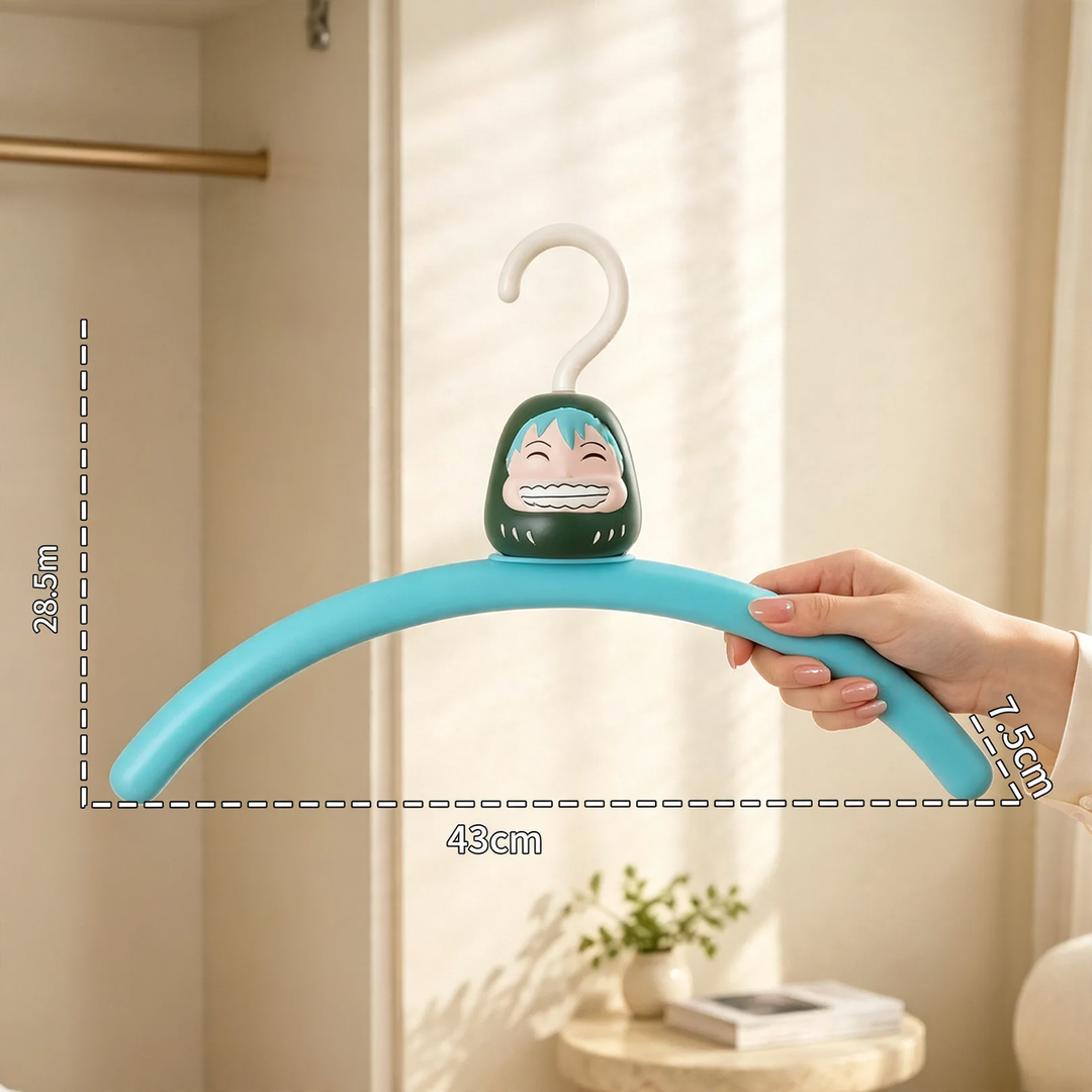 Plastic hanger with non-slip surface