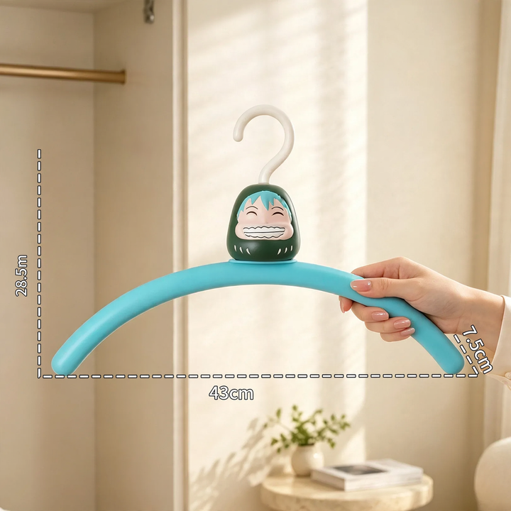 Plastic hanger with non-slip surface