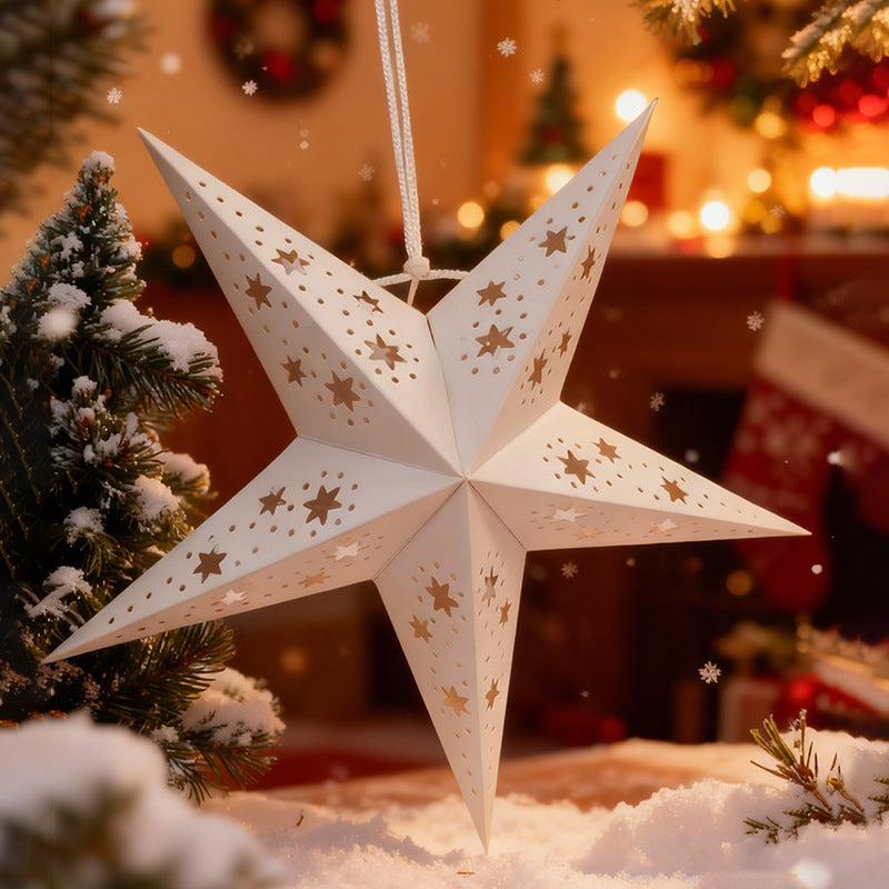 Decorative 3D paper star with laser effect