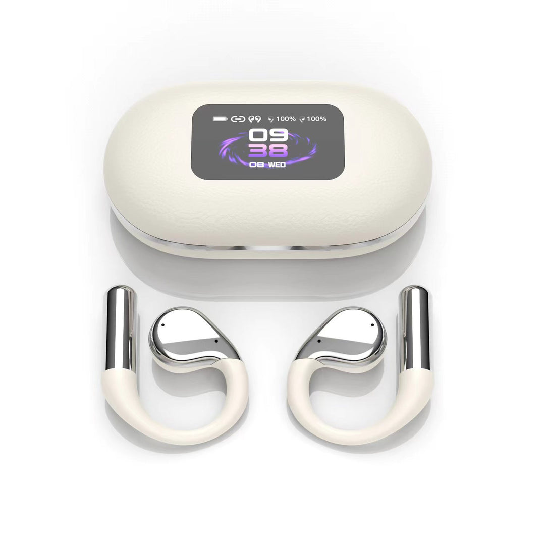 Open Bluetooth headphones with LCD display
