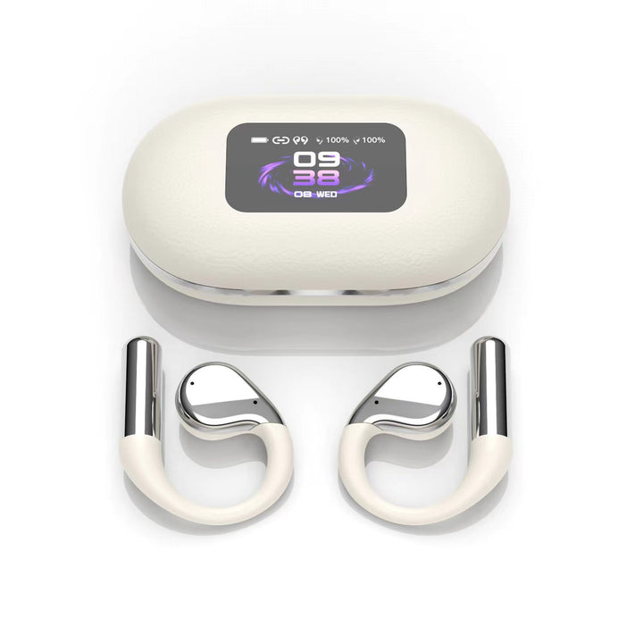 Open Bluetooth headphones with LCD display