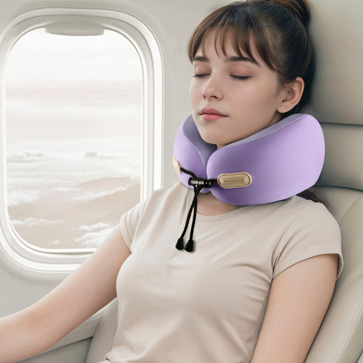 U-shaped neck pillow with memory foam