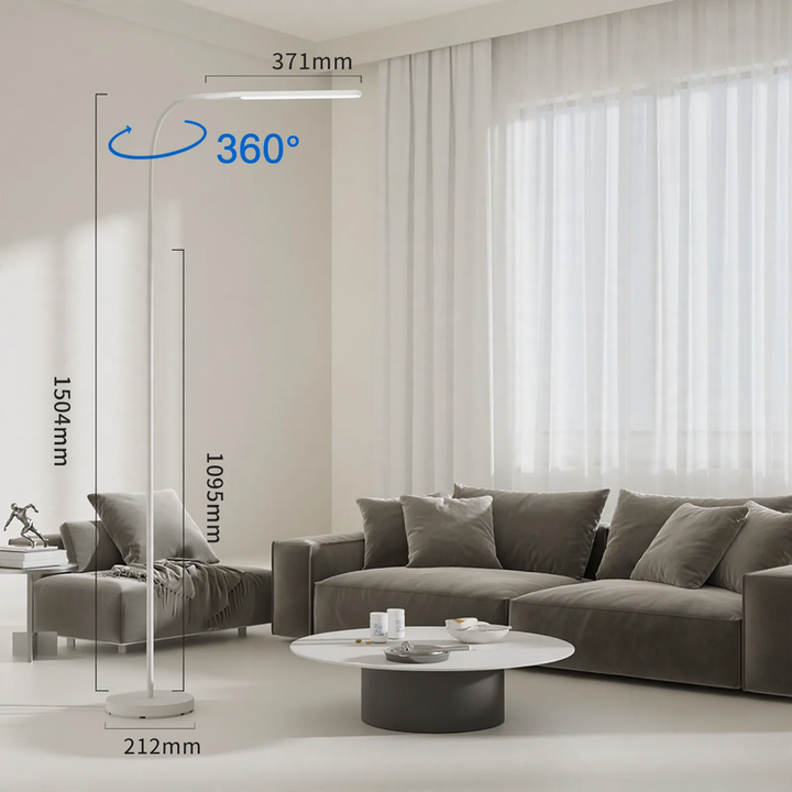 LED full spectrum floor lamp with honeycomb light technology