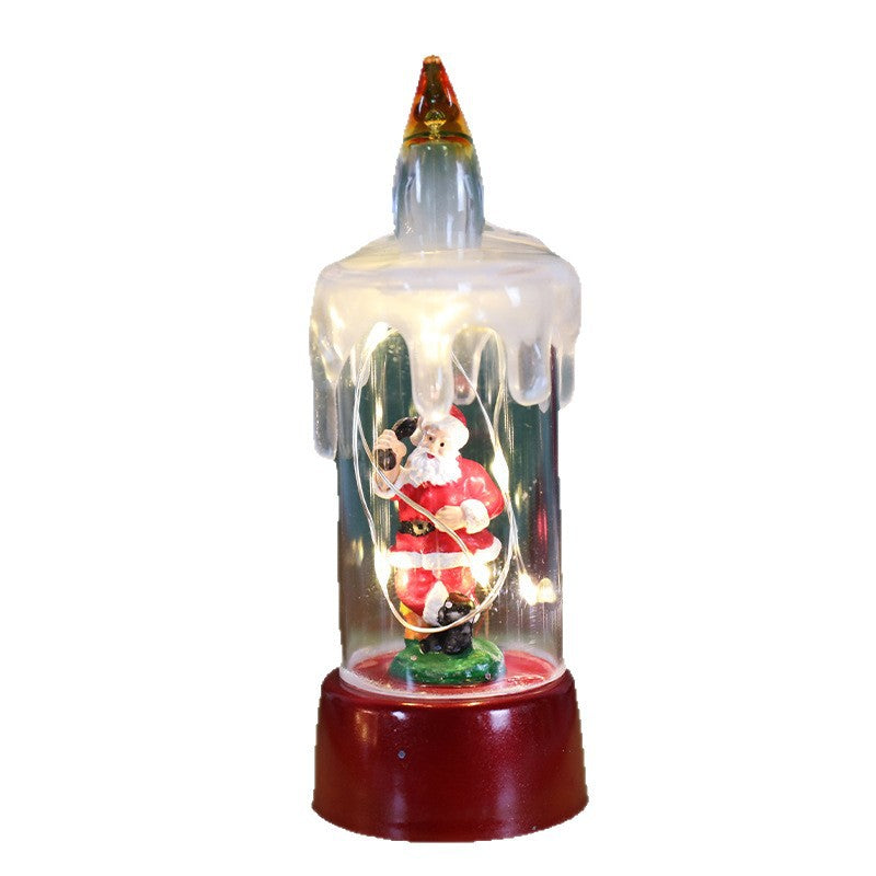 Christmas snow globe night lights with lighting
