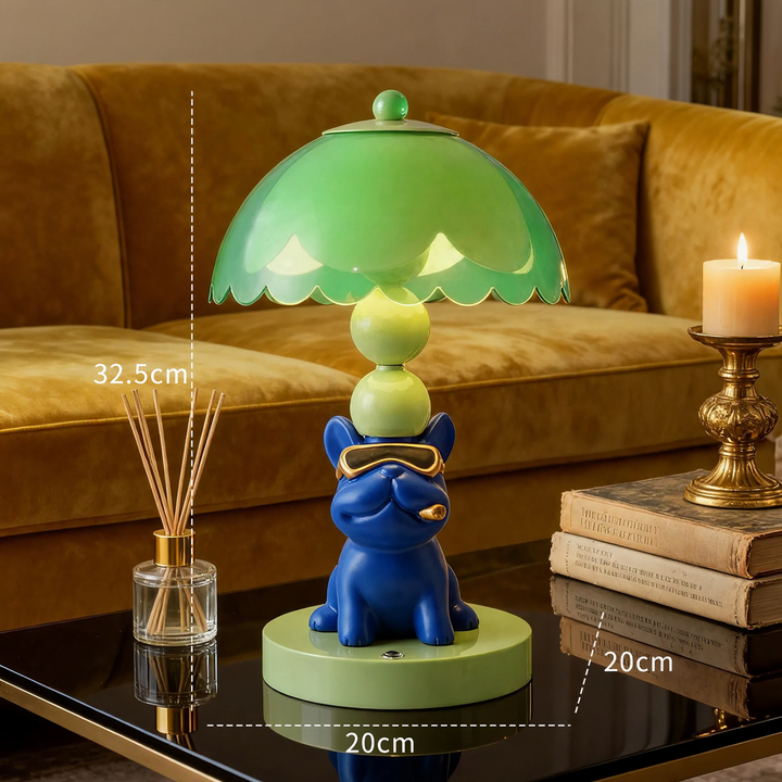 French Bulldog Table Lamp with Sunglasses