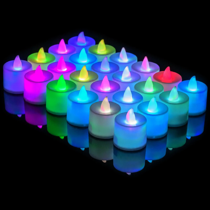 LED electronic candle, cylindrical, various colors