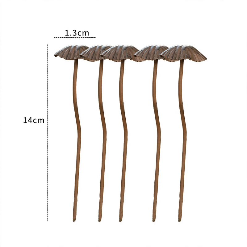 Metal mushroom flower stake for garden and home