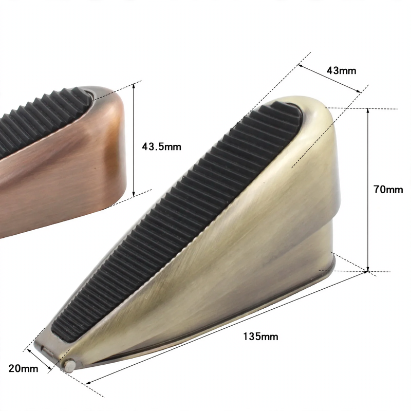Doorstop with spring made of stainless steel