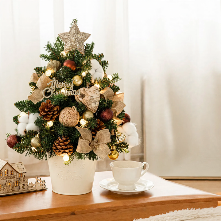 Mini Christmas tree made of PE, 45 or 60 cm, with lighting