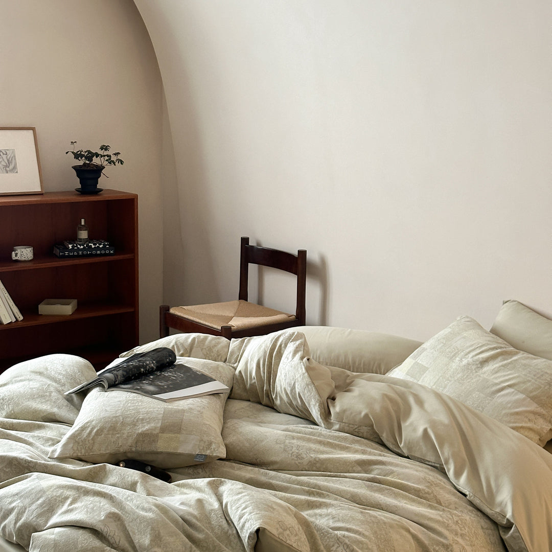 Long-staple cotton bedding, 4-piece, color weaving