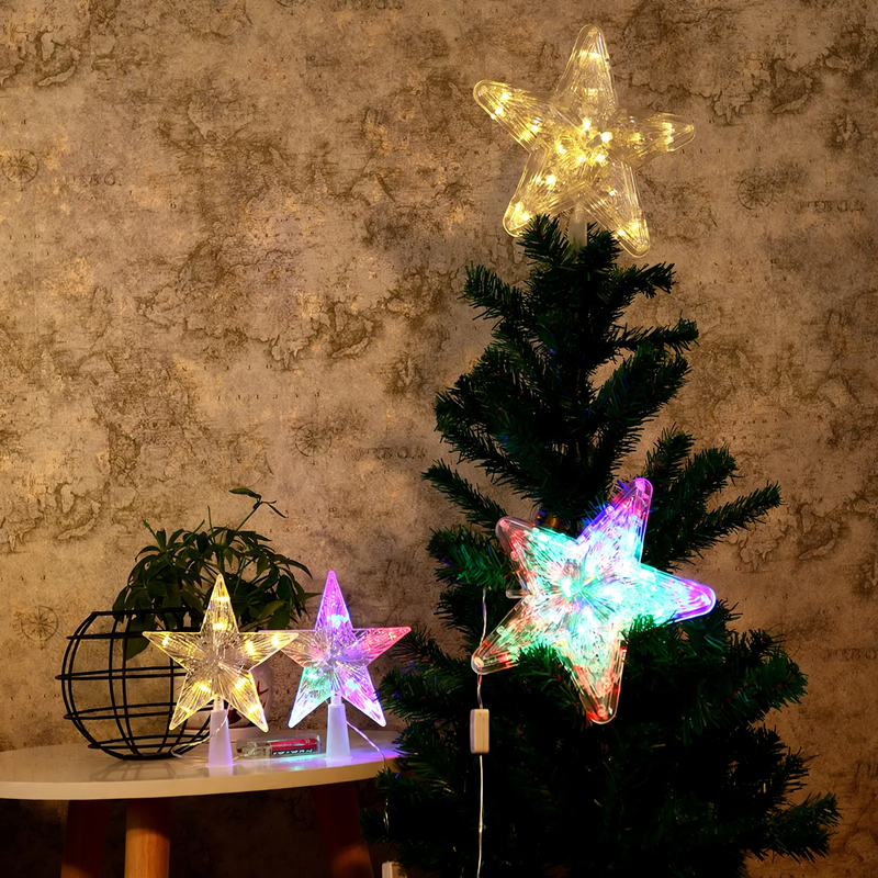 LED Christmas Tree Star Topper with Lighting