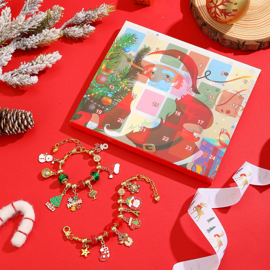 DIY Advent Calendar Jewelry Set with Christmas Motifs
