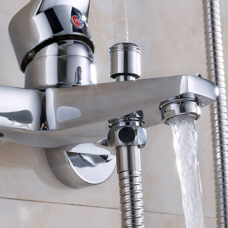 Shower mixer, three-piece