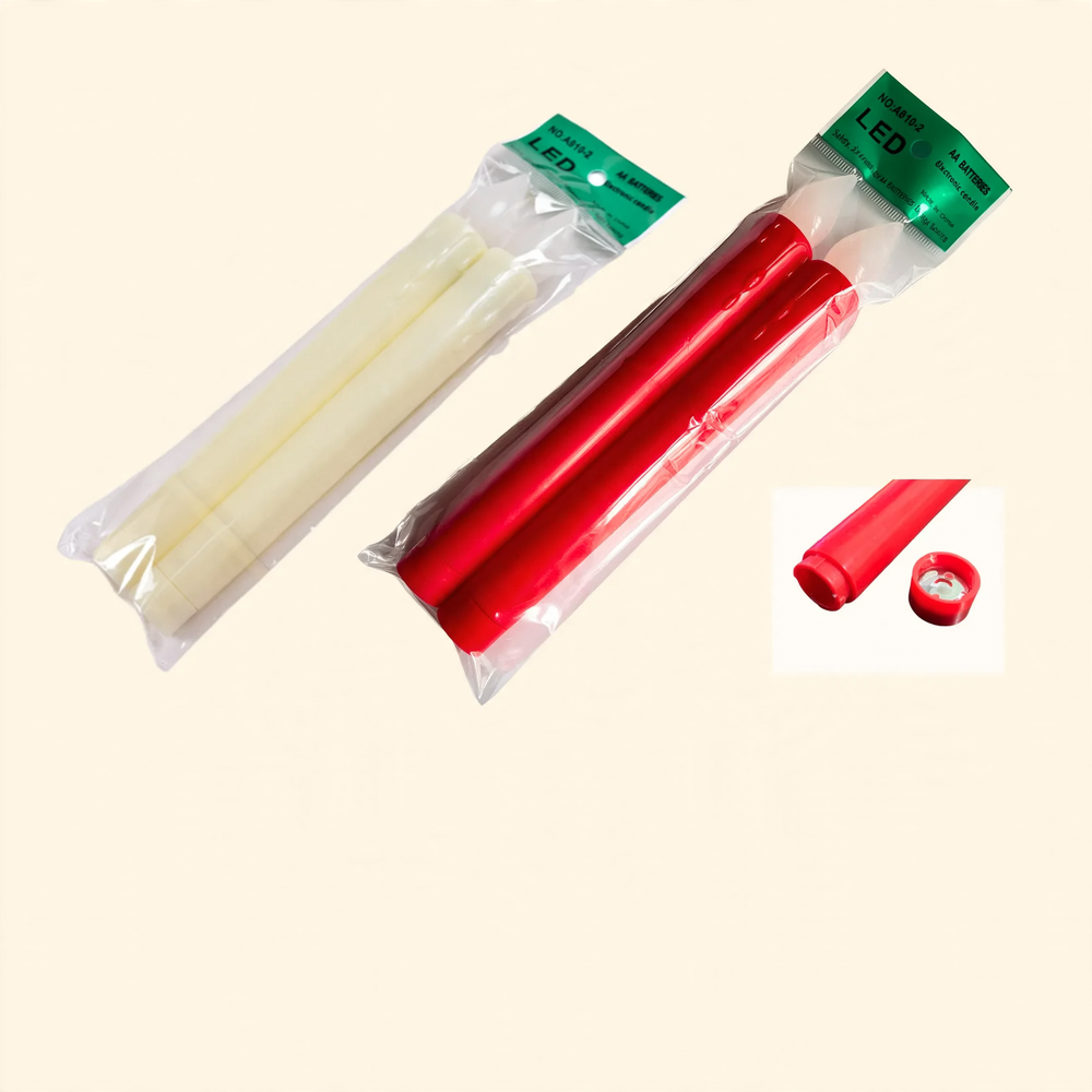 LED taper candle with flame effect