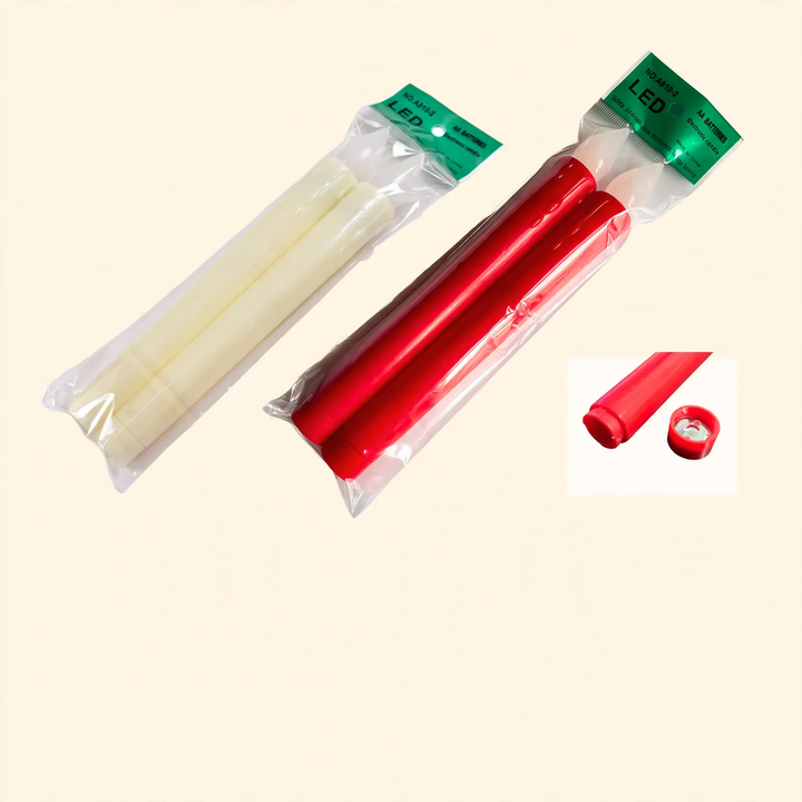 LED taper candle with flame effect
