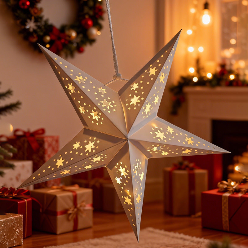 Decorative 3D paper star with laser effect