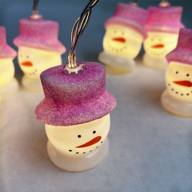 LED string lights with Christmas motifs for festive decoration