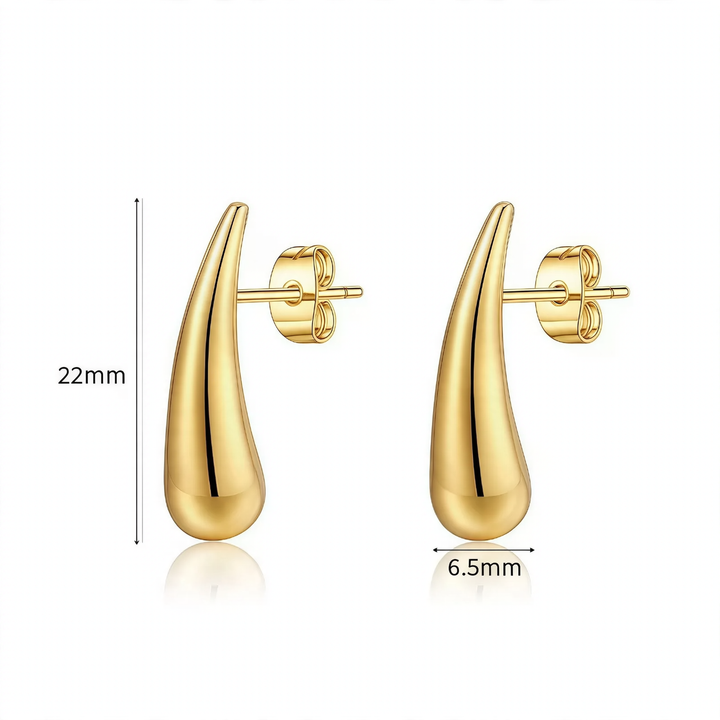 Crescent moon earrings made of stainless steel