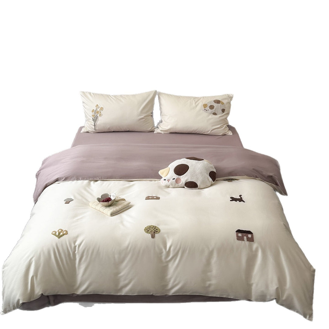 Modern cotton bedding set, 100 thread count