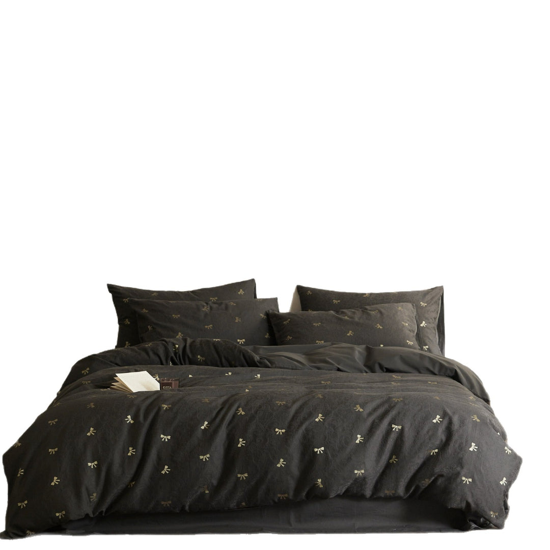 Cotton bedding set, 4-piece, butterfly pattern