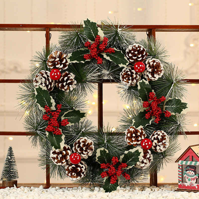 Decorative Christmas wreath with balls