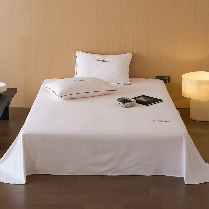 Brushed cotton bed sheet, 100s, solid color, warming