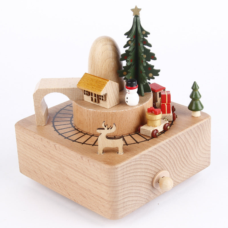 Decorative music box made of wood, hand-painted