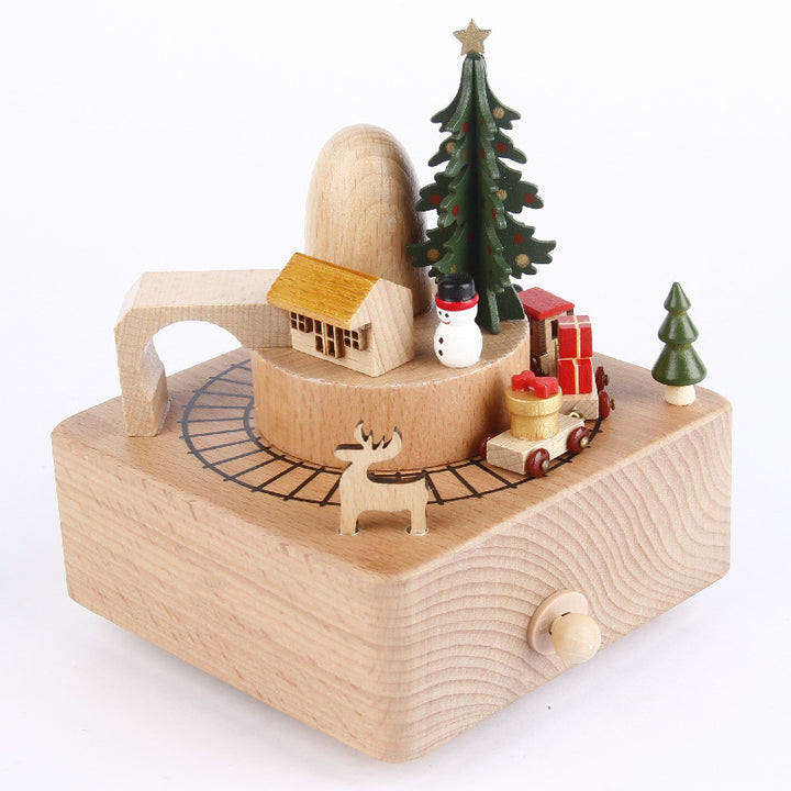 Decorative music box made of wood, hand-painted