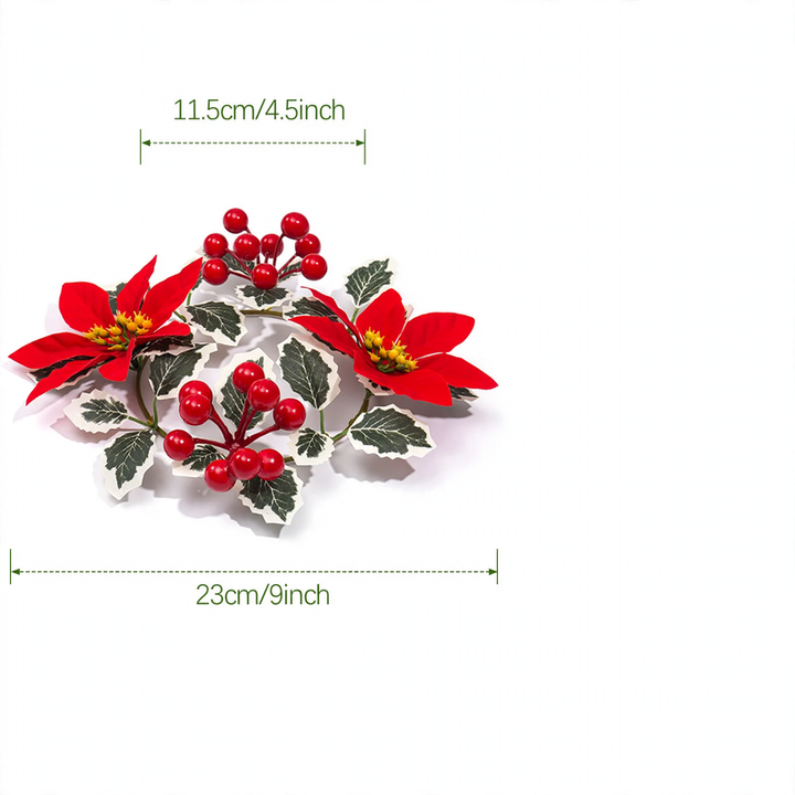 Decorative Christmas wreath for candles and bottles
