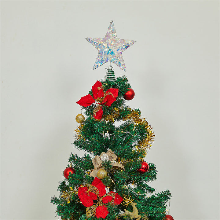 LED Christmas tree topper star, wire mesh