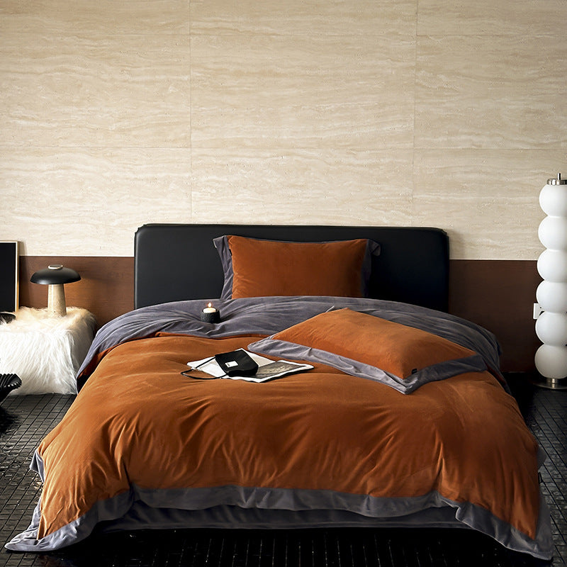 Milk fiber bedding, two-color, winter warmth