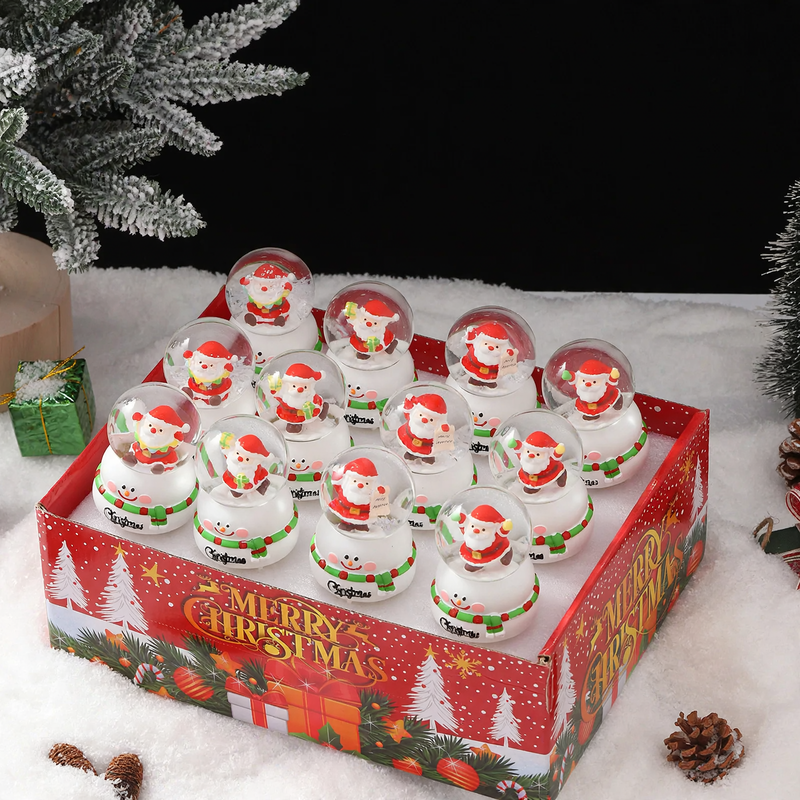 Christmas snow globe with LED light