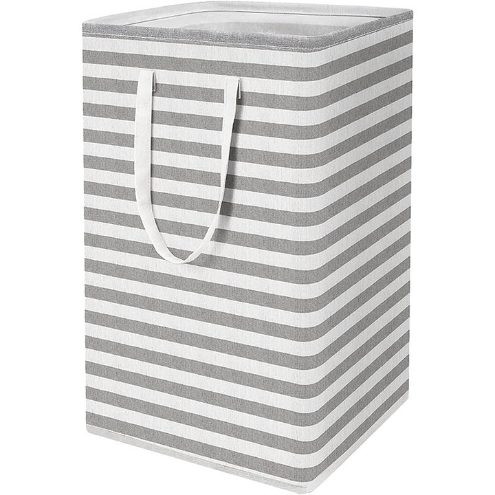 Foldable fabric laundry basket, bathroom