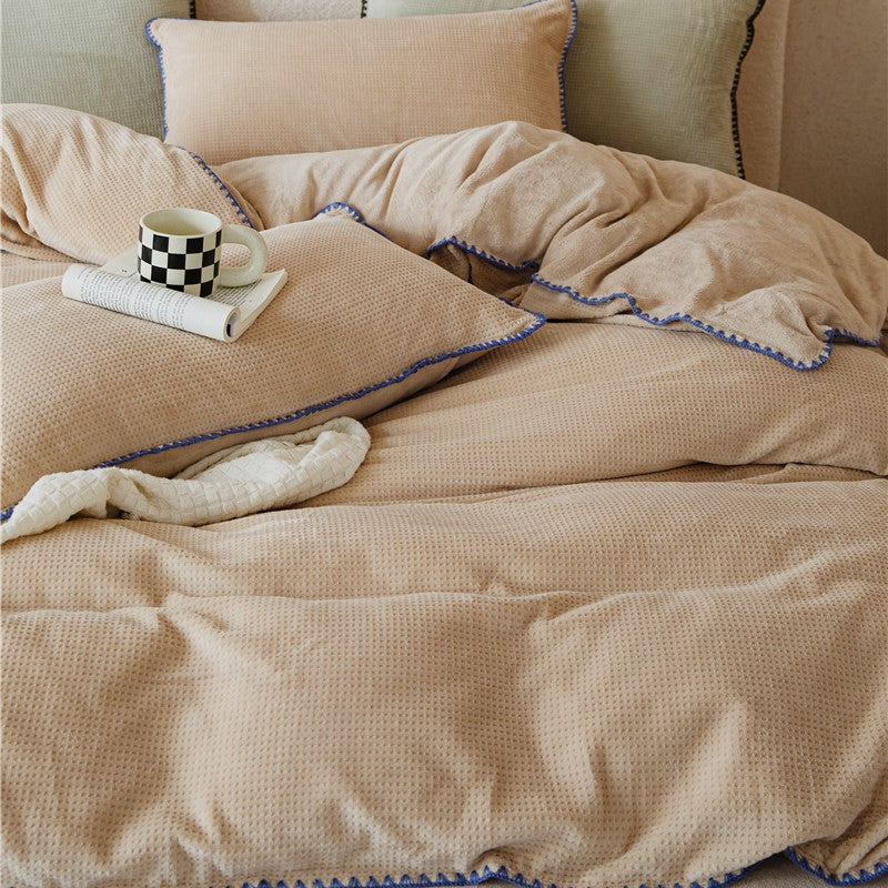 Milk fiber bedding set, 4-piece, winter