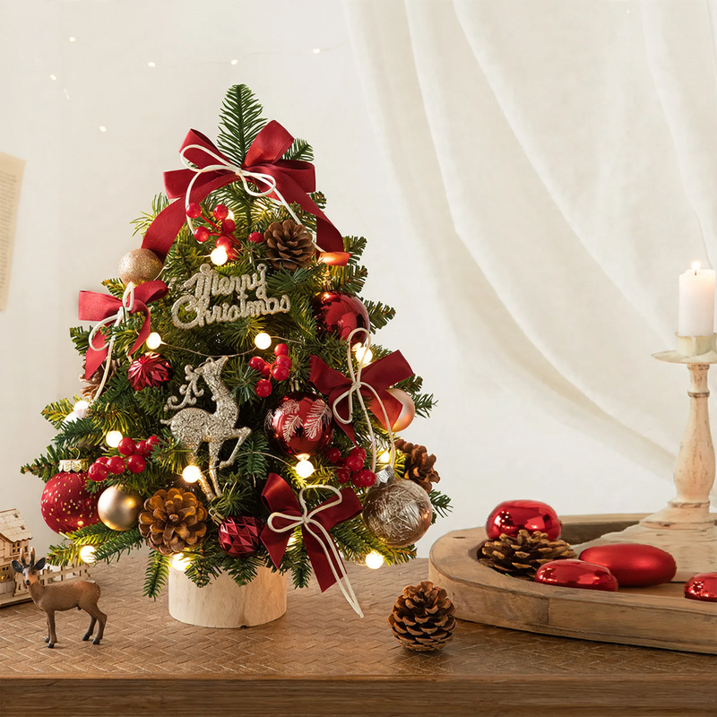 Mini Christmas tree made of PE, 45 or 60 cm, with lighting