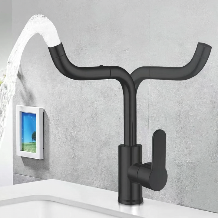 Stainless Steel Kitchen Faucet with Ceramic Valve