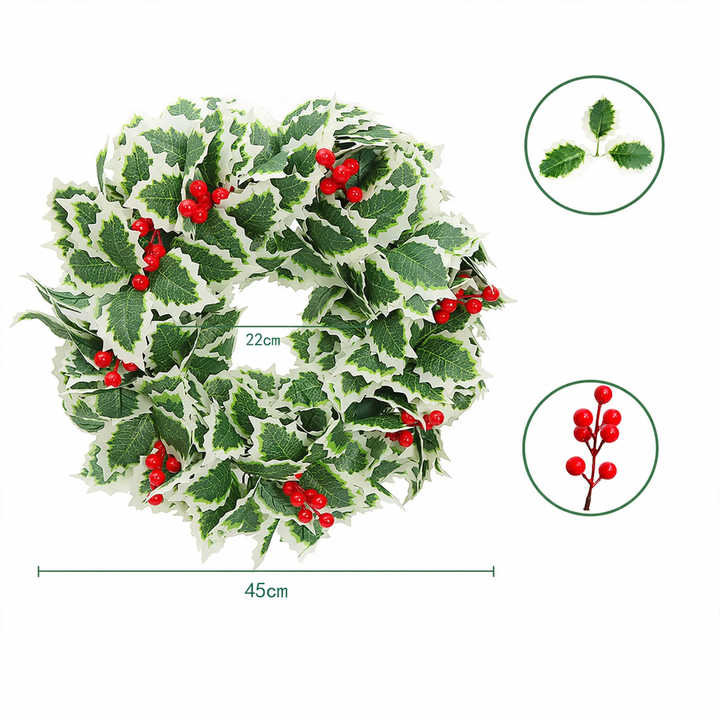 Artificial Christmas wreath in country house style