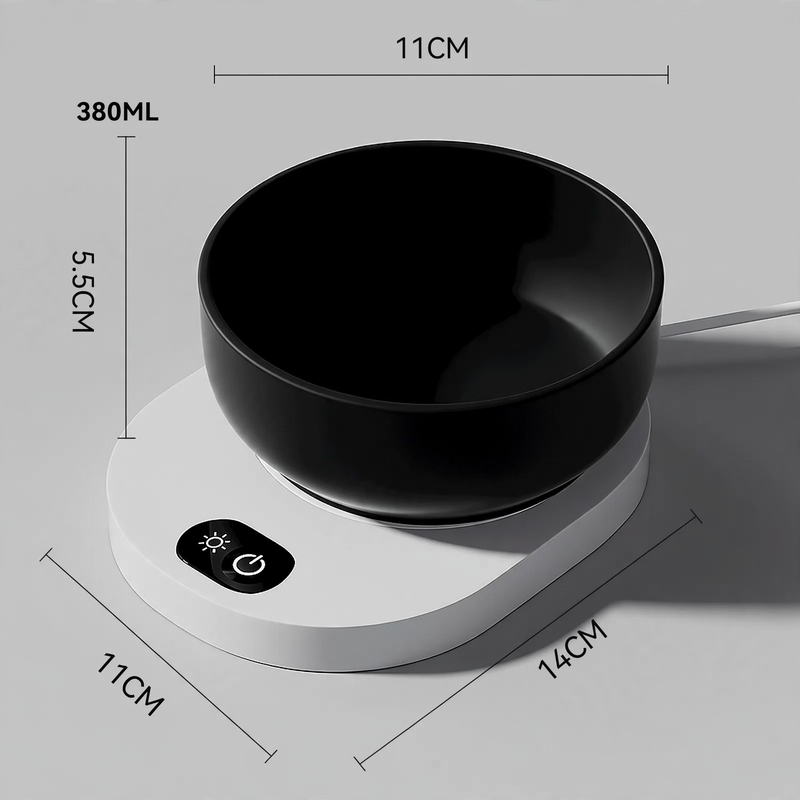 Ceramic heating bowl for cats and dogs