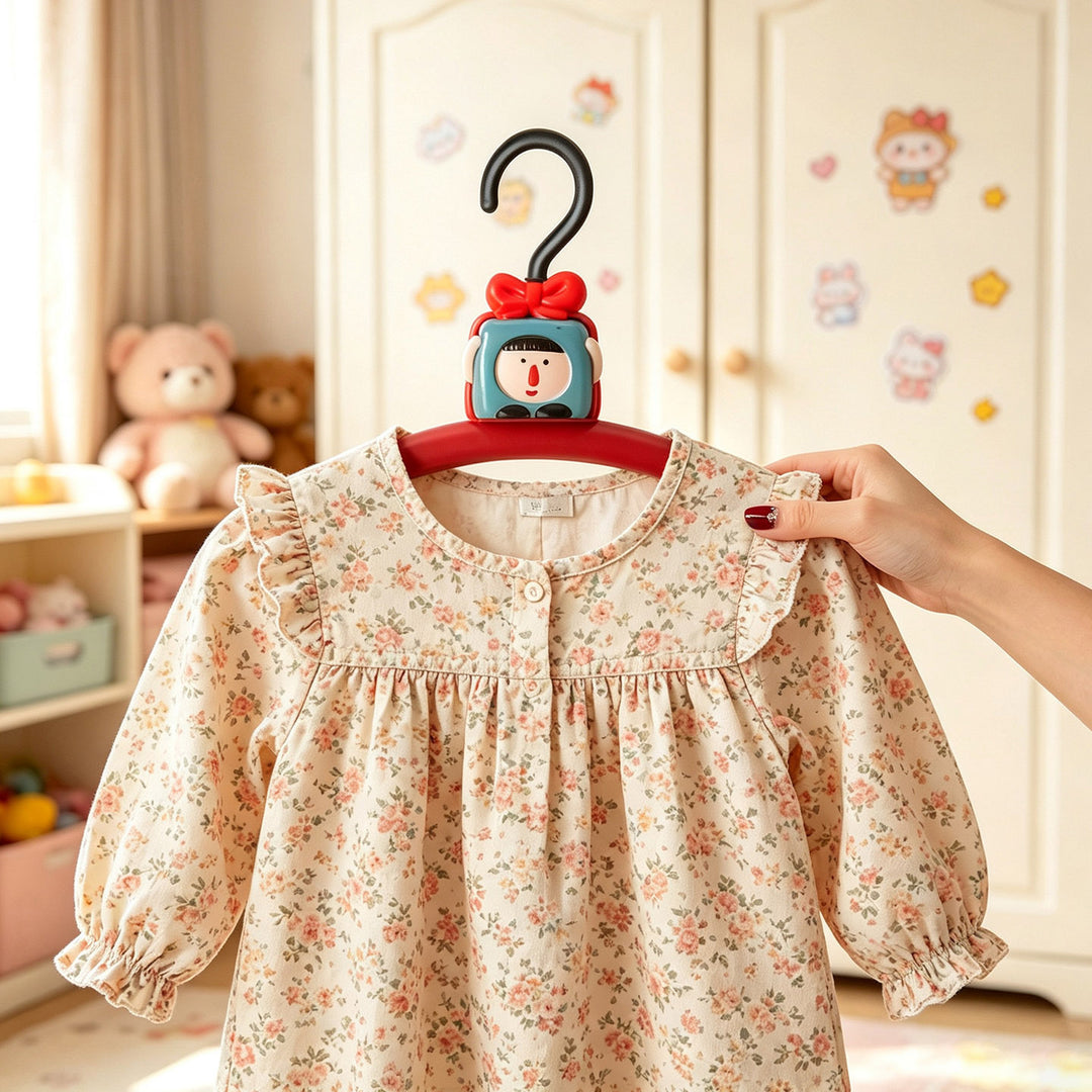 Plastic clothes hanger with Christmas design