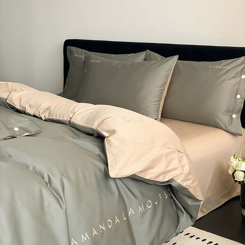 Long Staple Cotton Bedding Set, 4-Piece, Satin