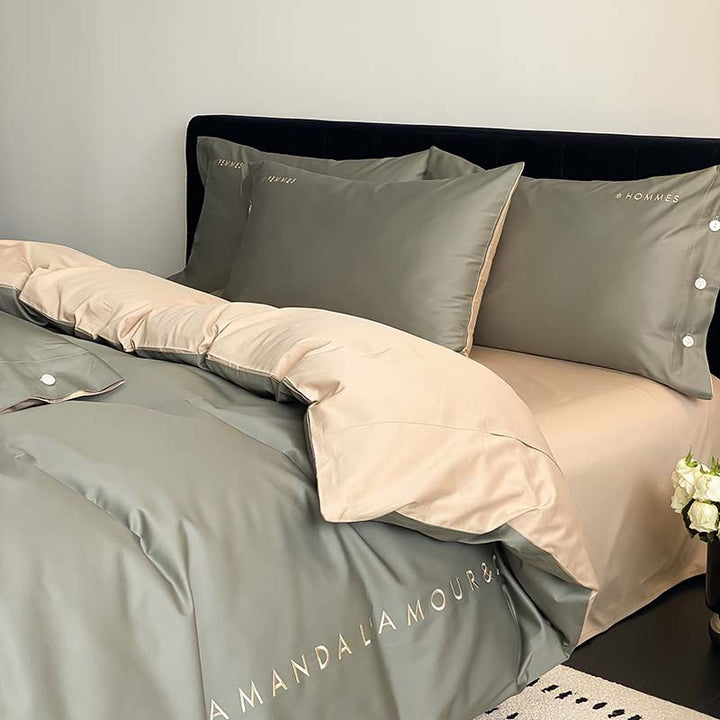 Long Staple Cotton Bedding Set, 4-Piece, Satin