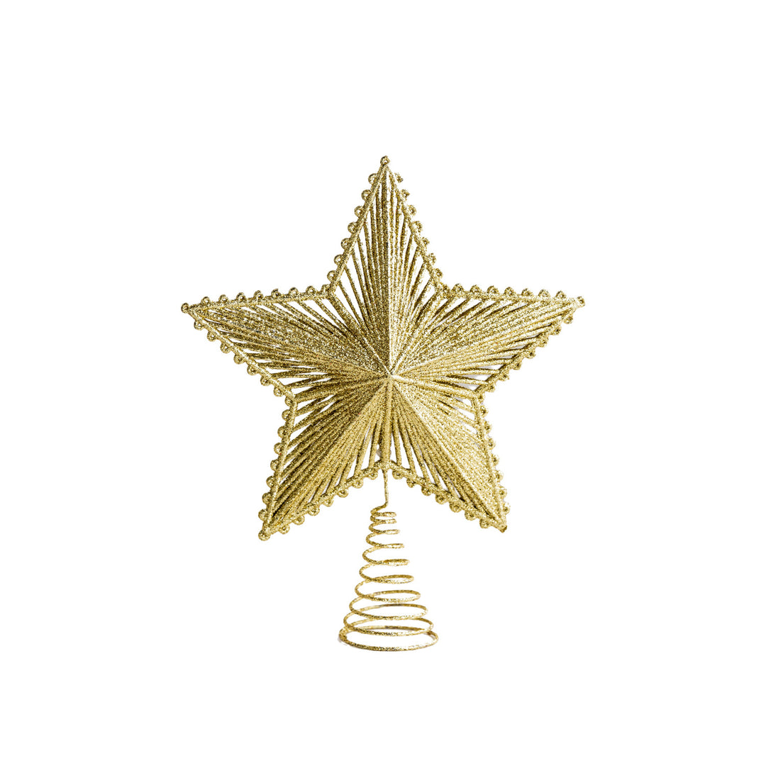 Christmas tree top star, plastic with glitter