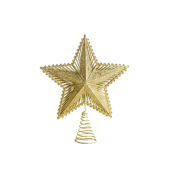 Christmas tree top star, plastic with glitter