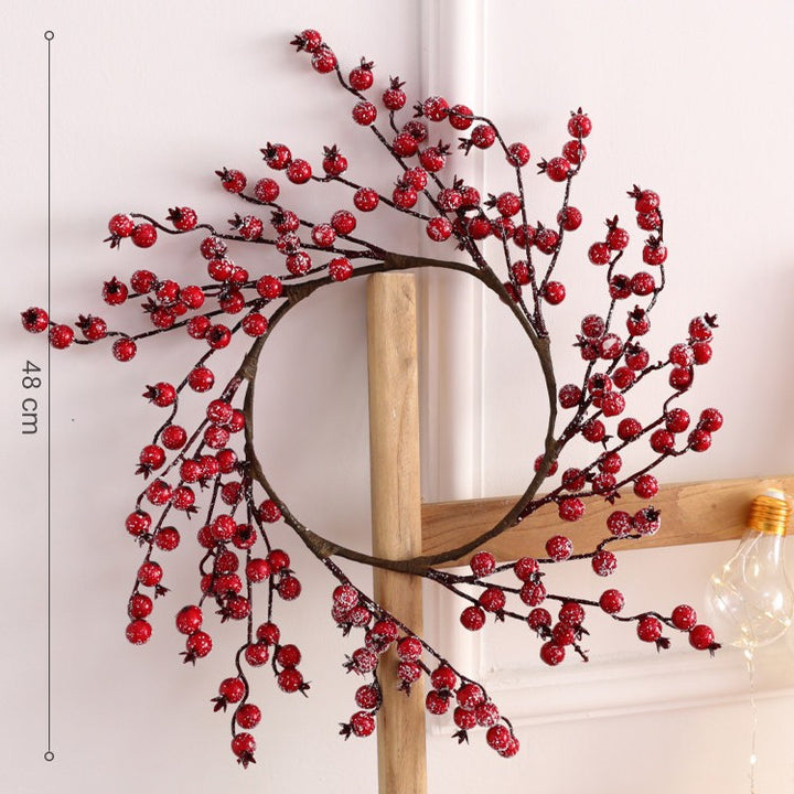 Christmas wreath with red berries