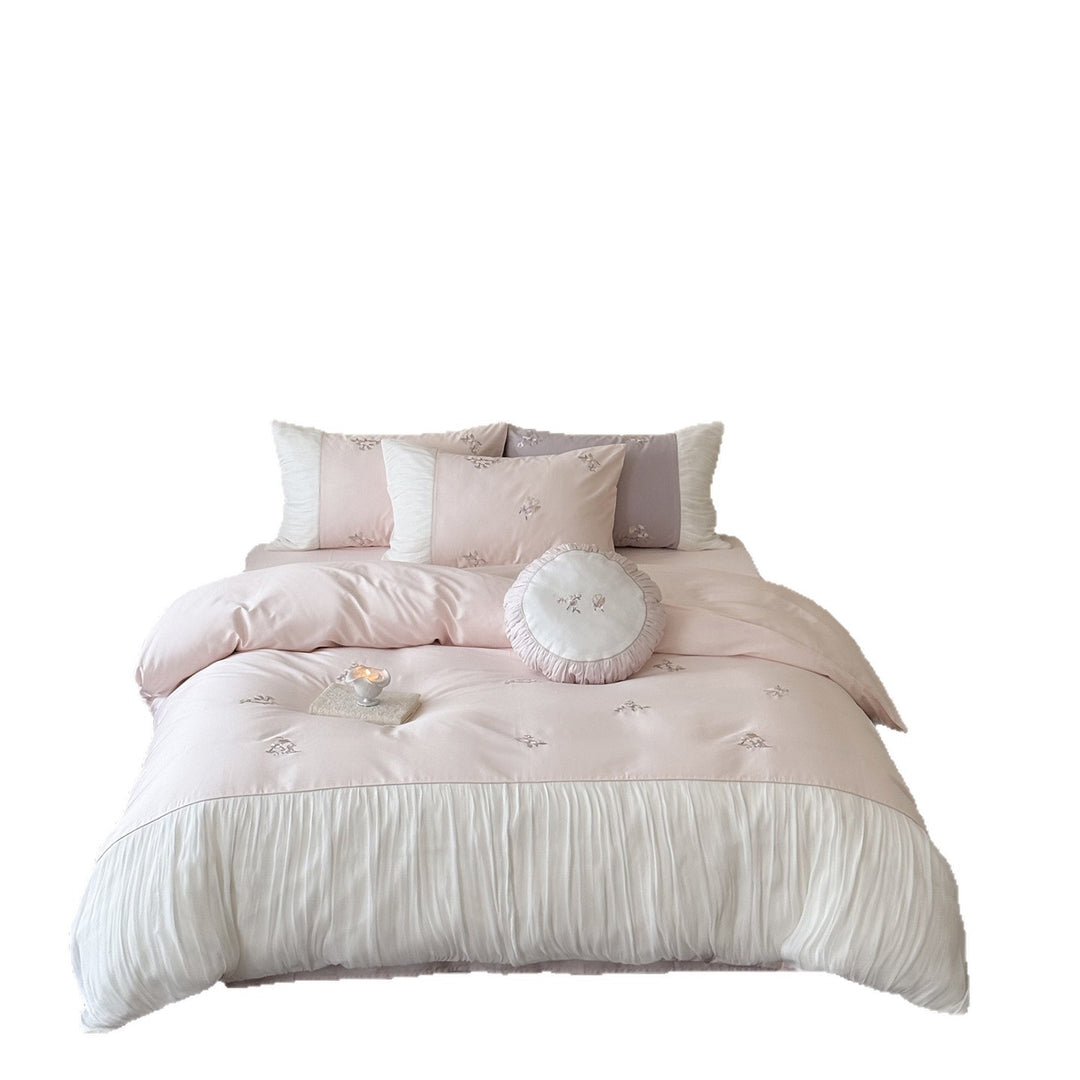 French Bedding Set, Long Staple Cotton, Embroidered