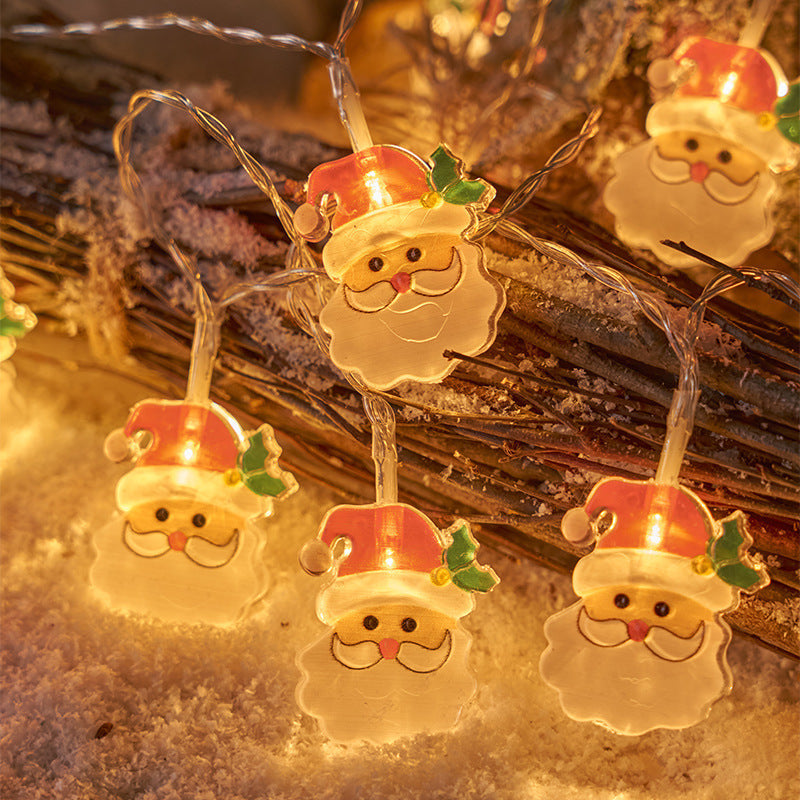 LED Christmas string lights with various motifs