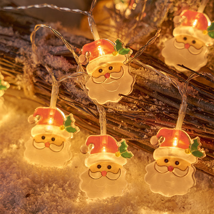 LED Christmas string lights with various motifs