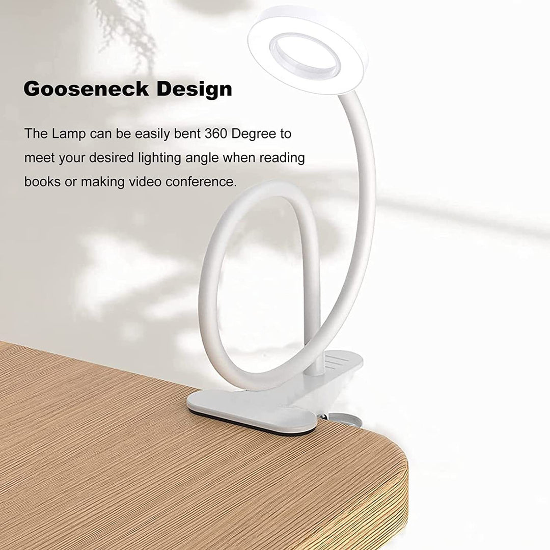 LED clamp lamp with flexible gooseneck