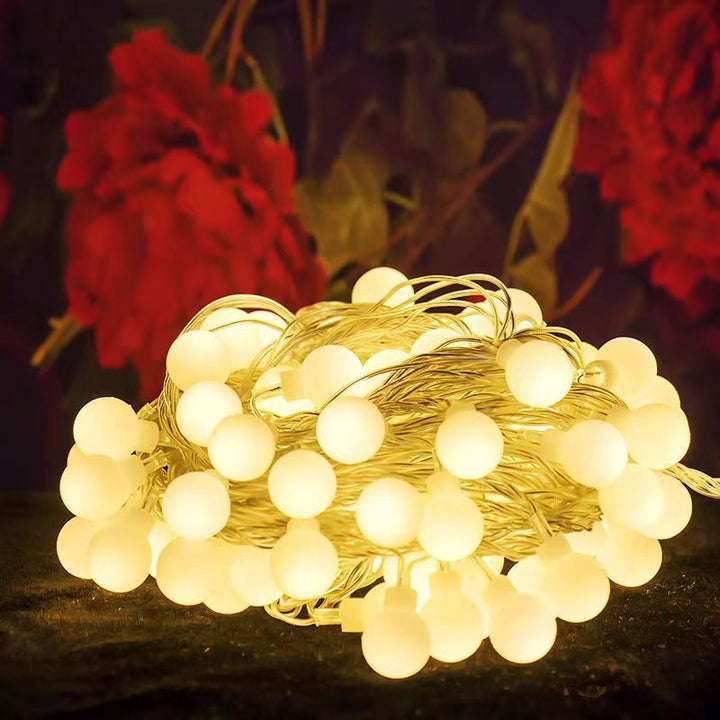 LED string lights with balls for atmospheric decoration